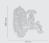 Rozeta zdobiona 0139 z kranem 0119